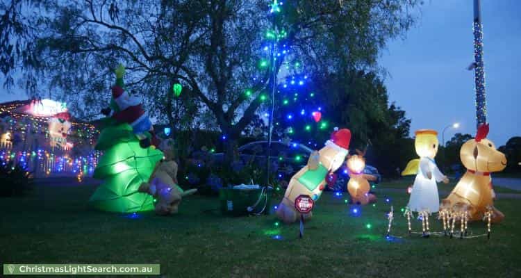 Christmas Light display at 130 Avebury Drive, Berwick