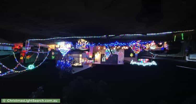 Christmas Light display at 9 Preston Street, Weston