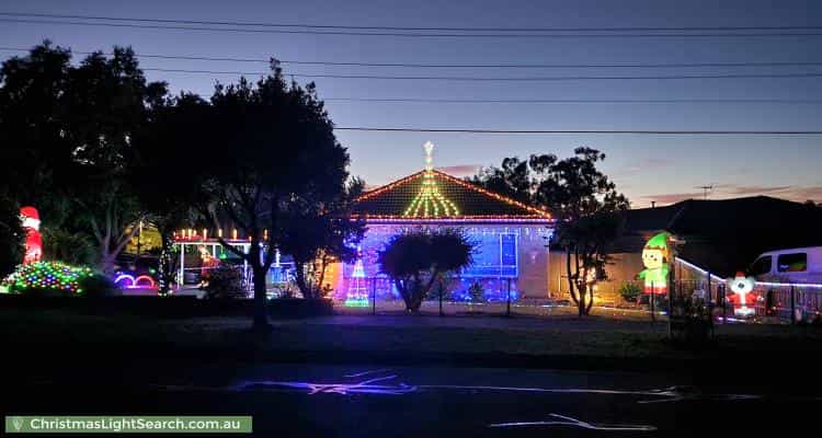 Christmas Light display at 9 Sabato Street, Croydon