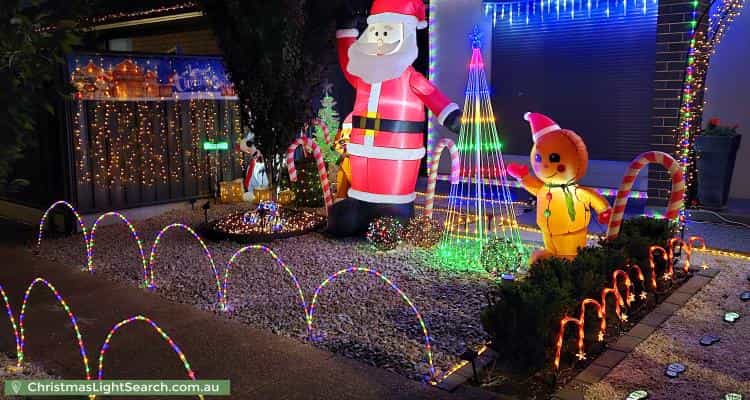 Christmas Light display at  Jenkins Street, Evanston Gardens