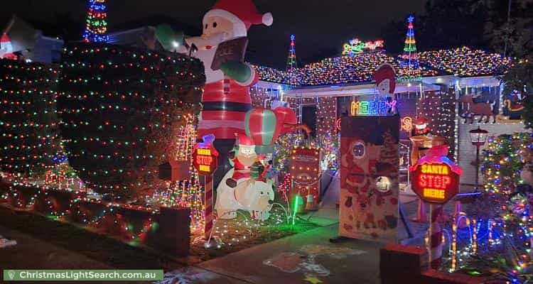 Christmas Light display at 59 Kareena Road, Miranda