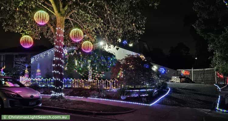 Christmas Light display at 5 Raheen Court, Vermont South