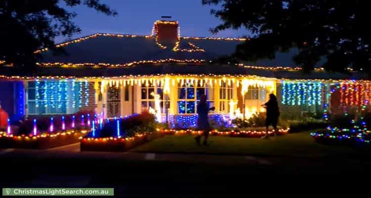 Christmas Light display at 33 Manor Drive, Frankston South