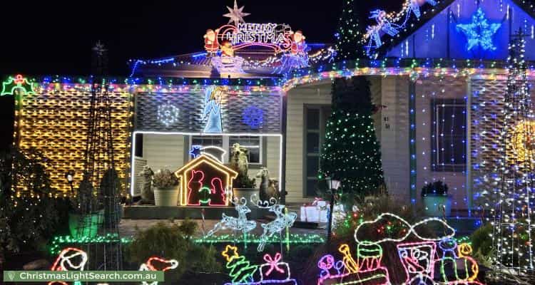 Christmas Light display at  Wembley Avenue, Bridgewater