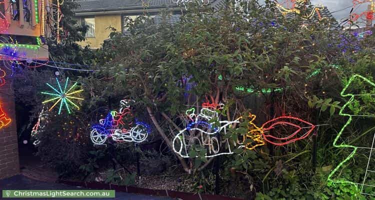 Christmas Light display at 25 Mulgrave Way, Croydon North