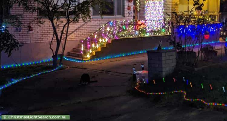 Christmas Light display at 26 Marlock Street, Rivett