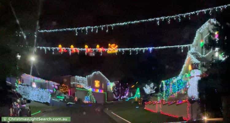 Christmas Light display at  Monarch Close, Rouse Hill