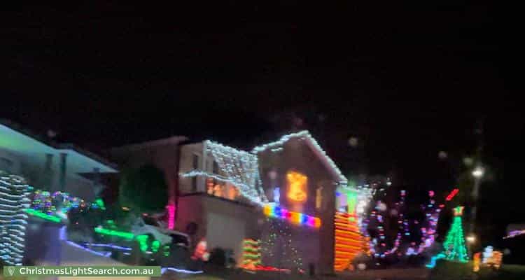 Christmas Light display at  Monarch Close, Rouse Hill