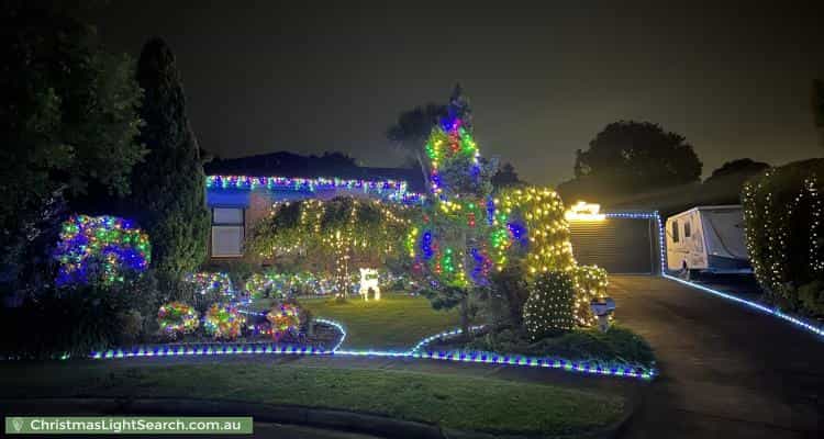 Christmas Light display at 9 Raheen Court, Vermont South