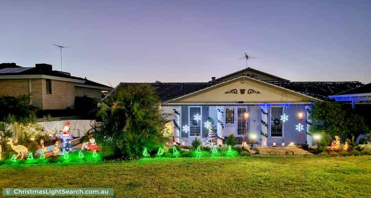 Christmas Light display at 38 Dilkara Way, City Beach