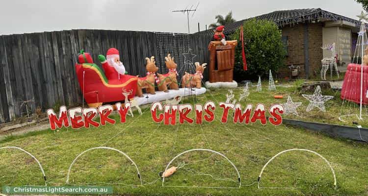 Christmas Light display at 9 Reeve Place, Rowville