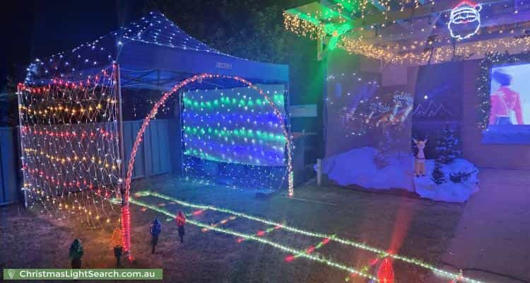 Christmas Light display at 128 Jacaranda Avenue, Logan Central