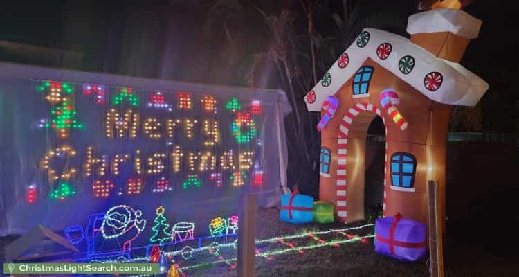 Christmas Light display at 128 Jacaranda Avenue, Logan Central