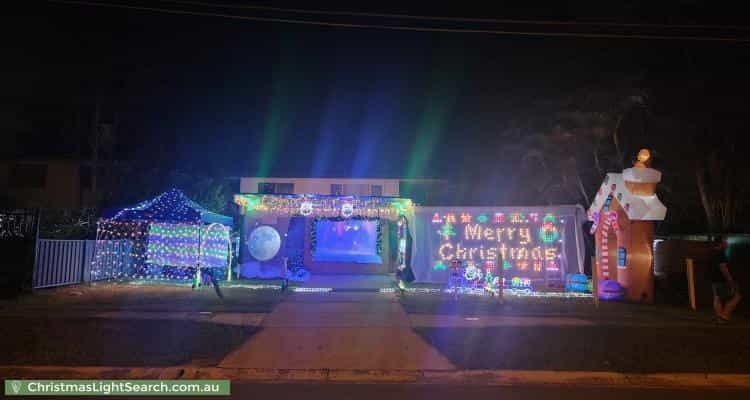 Christmas Light display at 128 Jacaranda Avenue, Logan Central