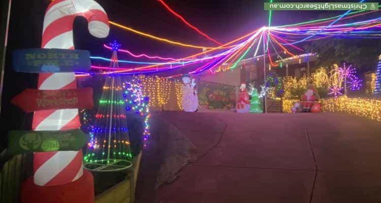 Christmas Light display at 9 Jeanette Close, Saint Helena