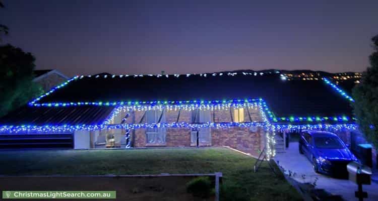 Christmas Light display at 61 Mountain Circuit, Calwell