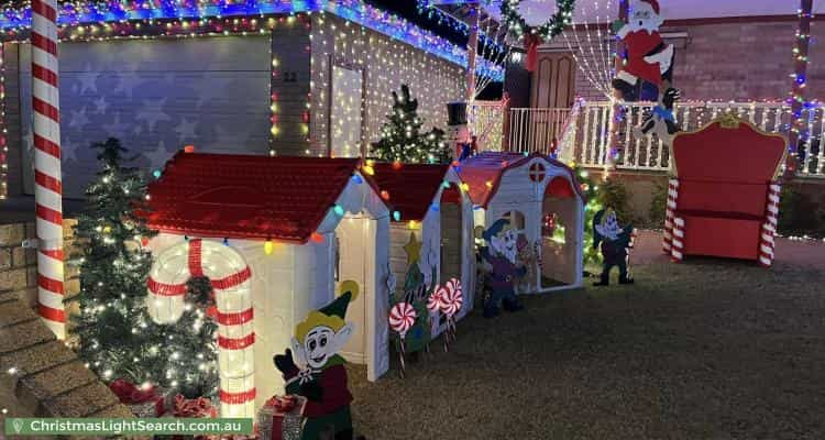 Christmas Light display at 22 Hargreaves Road, Coolbellup