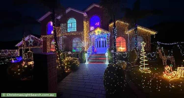 Christmas Light display at 52 Arncliffe Boulevard, Greenvale