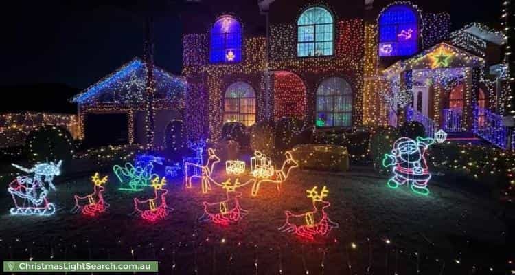 Christmas Light display at 52 Arncliffe Boulevard, Greenvale