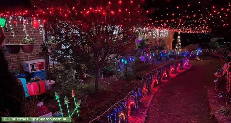 Christmas Light display at 93 Galloway Street, Isabella Plains