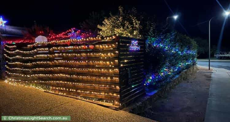 Christmas Light display at 93 Galloway Street, Isabella Plains