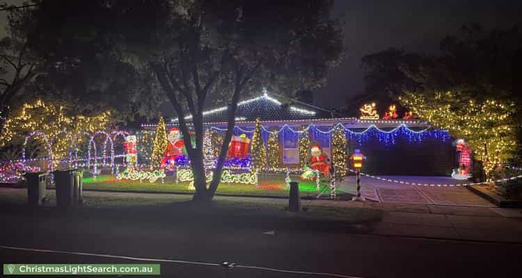 Christmas Light display at 35 Blandford Crescent, Bayswater North