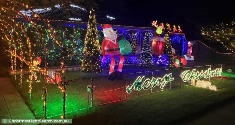 Christmas Light display at 35 Blandford Crescent, Bayswater North