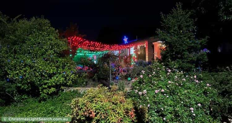 Christmas Light display at 93 Galloway Street, Isabella Plains