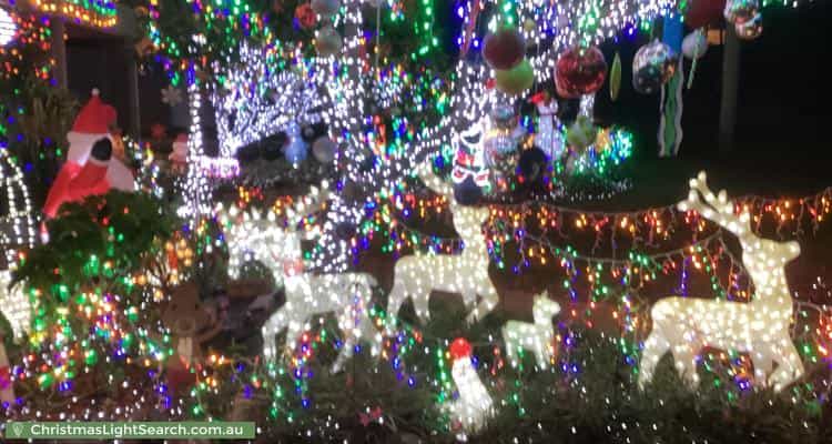 Christmas Light display at 16 Merchant Court, Springwood