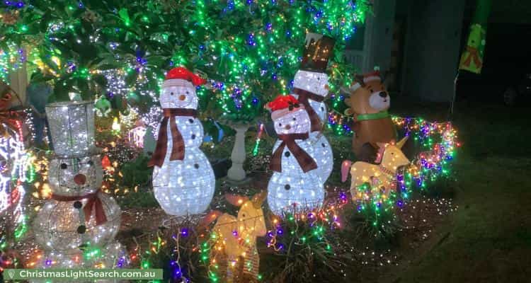 Christmas Light display at 16 Merchant Court, Springwood