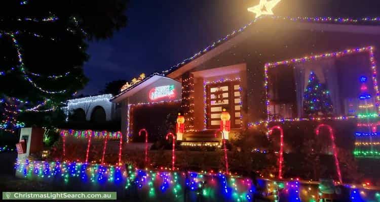Christmas Light display at 4 Bertram Street, Fadden