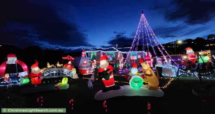 Christmas Light display at 1 Doulton Court, Glenorchy
