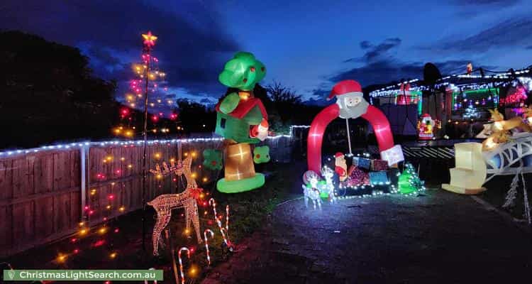 Christmas Light display at 1 Doulton Court, Glenorchy