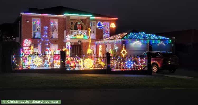 Christmas Light display at 13 Anthony Court, Hallam