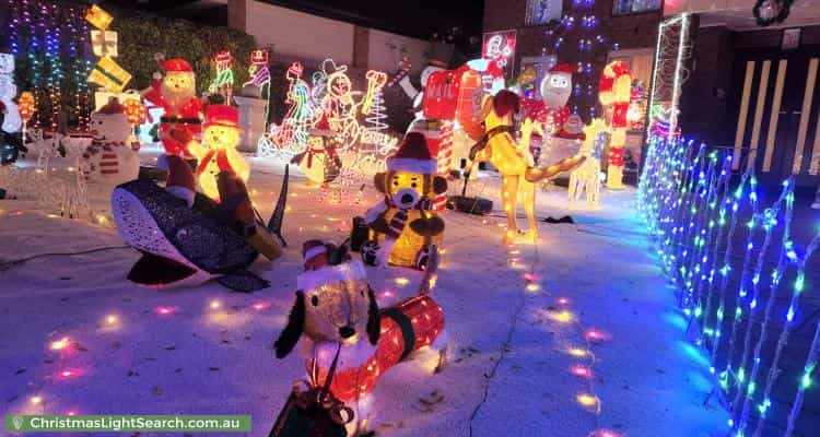 Christmas Light display at 13 Anthony Court, Hallam