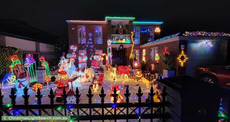 Christmas Light display at 13 Anthony Court, Hallam
