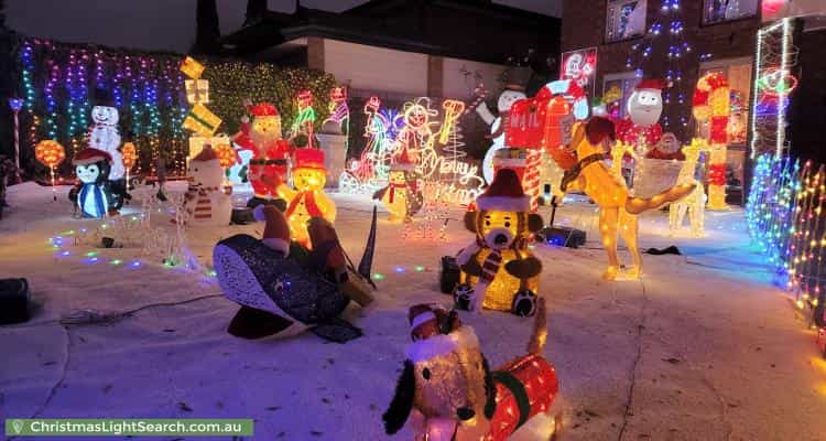 Christmas Light display at 13 Anthony Court, Hallam