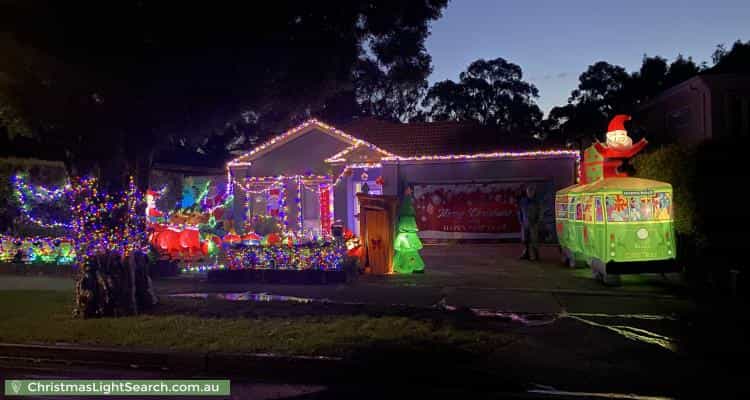Christmas Light display at 37 Sutherland Avenue, Kew East