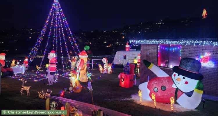 Christmas Light display at 1 Doulton Court, Glenorchy