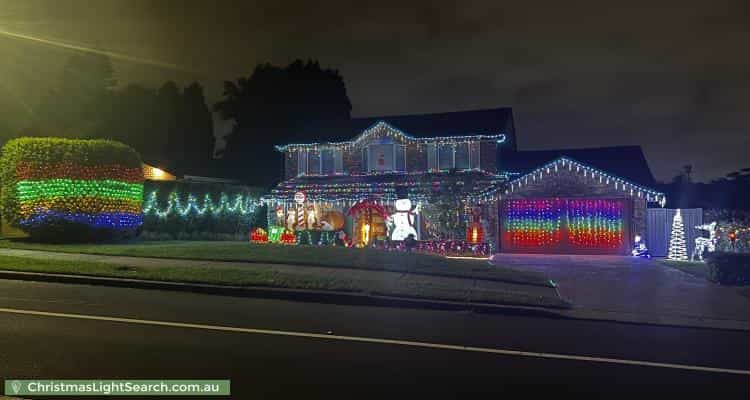 Christmas Light display at 18 Ridgecrop Drive, Castle Hill
