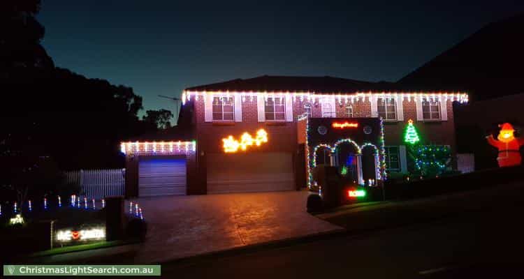 Christmas Light display at 106 Milford Drive, Rouse Hill