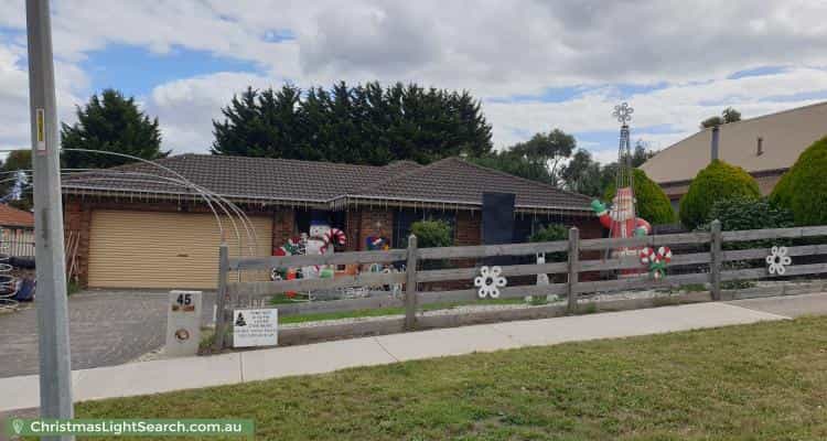 Christmas Light display at 45 Roulston Way, Wallan