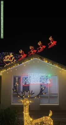 Christmas Light display at 10 Parkside Drive, Gulfview Heights