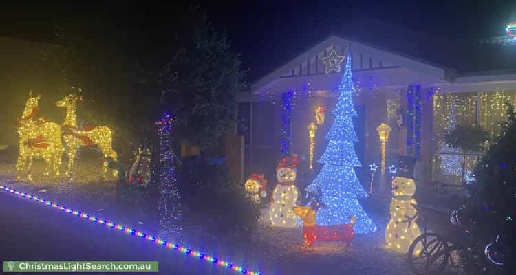 Christmas Light display at 8 Morrow Street, Dunlop