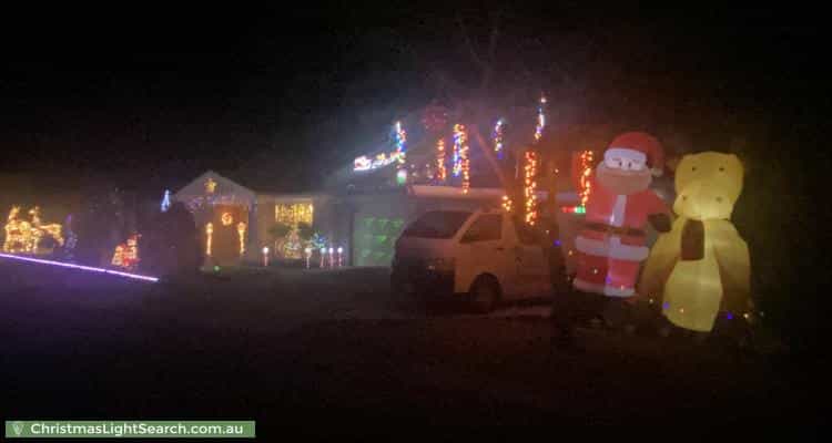 Christmas Light display at 8 Morrow Street, Dunlop