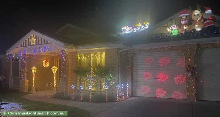 Christmas Light display at 8 Morrow Street, Dunlop