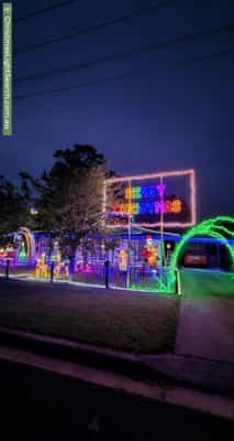 Christmas Light display at 5 Wentworth Drive, Camden South