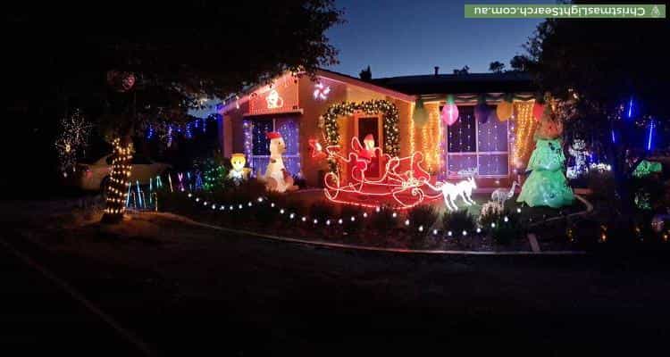 Christmas Light display at 4 Lawlor Place, Gordon