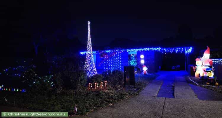 Christmas Light display at 67 Warrego Circuit, Kaleen
