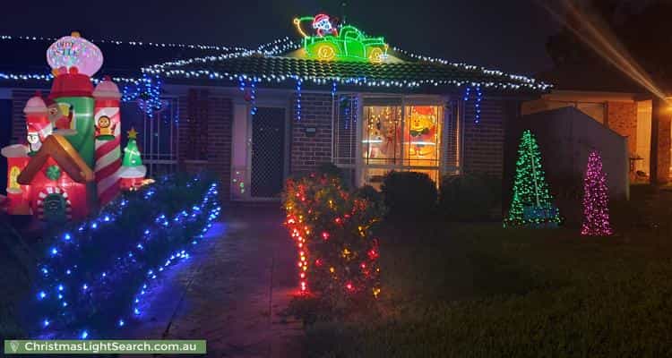 Christmas Light display at 78 Carbasse Crescent, Saint Helens Park